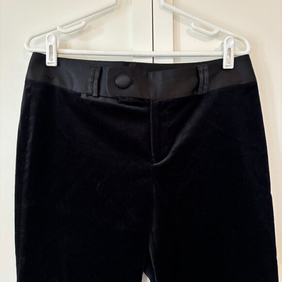 Banana Republic velvet tuxedo pants with satin trim Martin cut (size 6) - Picture 1 of 7